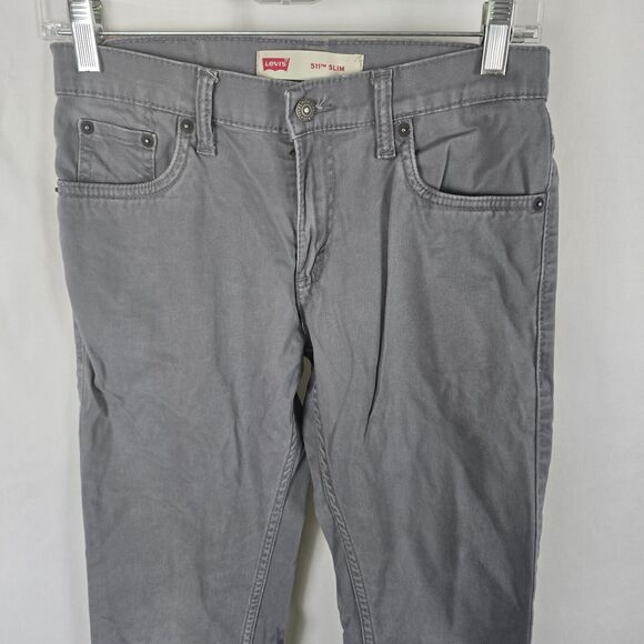 Levi's 511 Slim Jeans Boys 14 27 x 27 Regular Gray - Picture 2 of 16